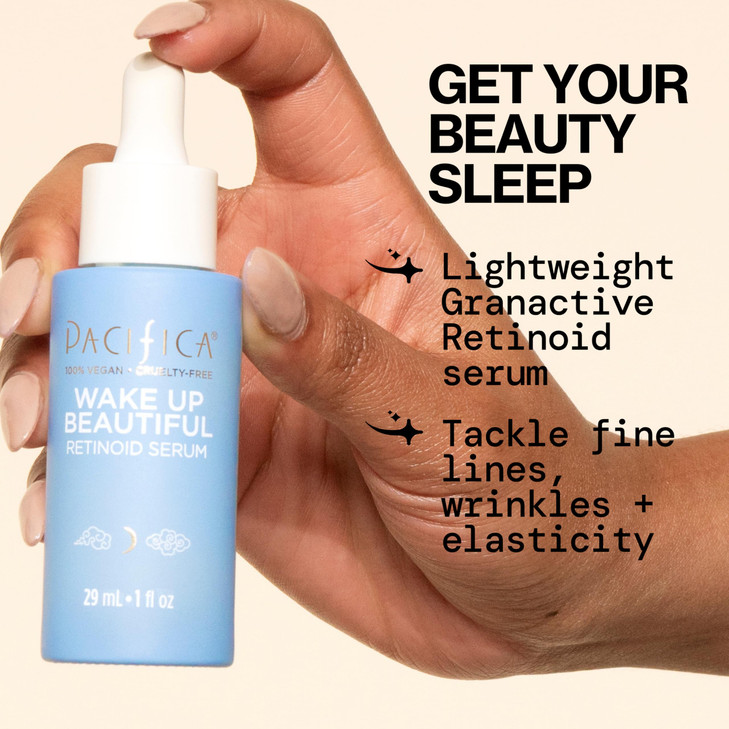 Pacifica Retinol Serum for Face Wake Up Beautiful Retinoid Night Face Serum AntiAging Skin Care Skin Brightening Retinol