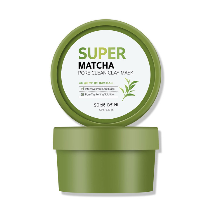 SOME BY MI Super Matcha Pore Clean Clay Mask 352Oz 100g Made from Match Water for Sensitive Skin Skin Moisturizing Effec