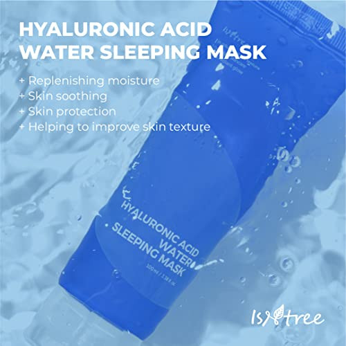 IsNtree Hyaluronic Acid Water Sleeping Mask 100ml 338 floz Moisturizing gel texture Overnight skincare Gives radiant glo