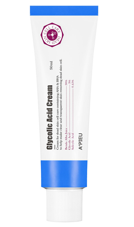 APIEU Glycolic Acid Cream 169 fl oz AHA BHA Exfoliating Moisturizer with Glycolic Salicylic Acid Hydrating Daily Peeling