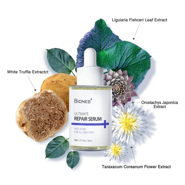 BIONES Serum for Face DMZ Natural Plant Complex Anti Aging Wrinkle Repair Facial Serum White Truffle Vitamin C Retinol a