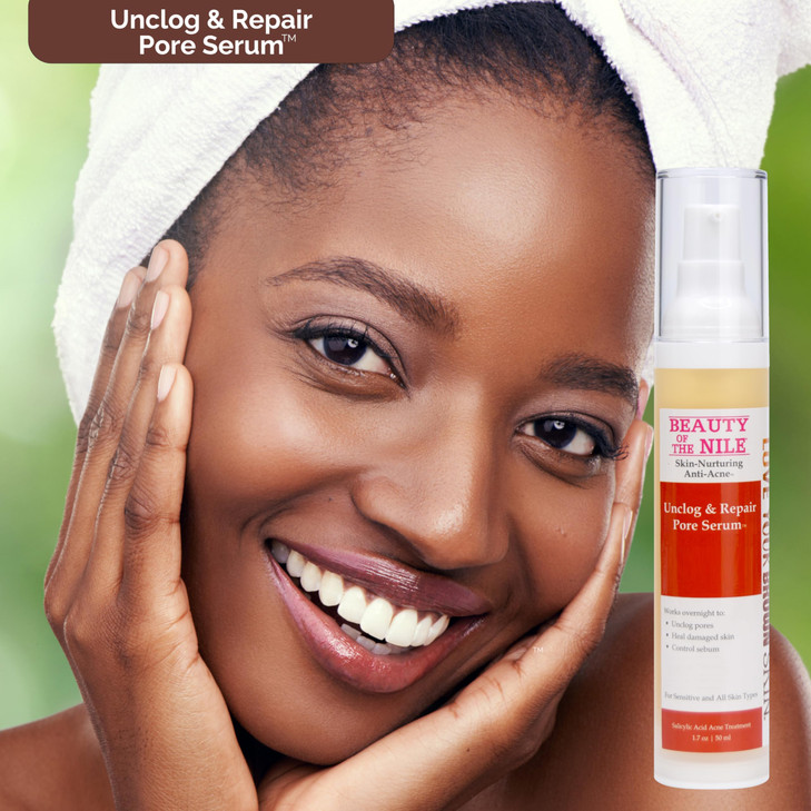 Unclog Repair Pore Serum for SkinofColor Fights Acne Reduces Spots Oil Breakouts Pores Salicylic Acid Green Tea 17 Oz Be