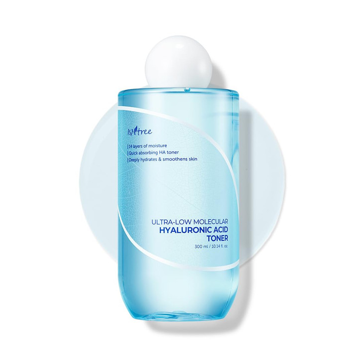 ISNTREE UltraLow Molecular Hyaluronic Acid Toner 300ml 1014 floz Korean Skincare Quick Absorbing Deep Hydration Skin Smo