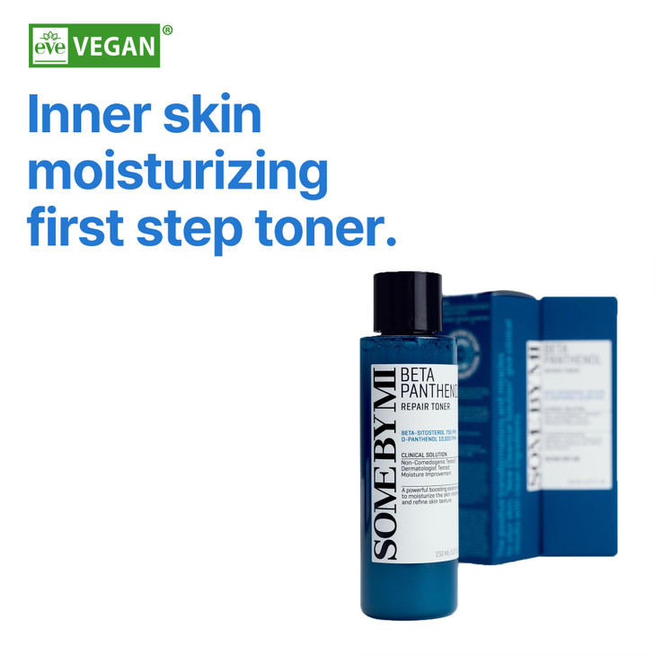 SOME BY MI BetaPanthenol Repair Toner 507Oz 150ml Daily Soothing Korean Toner for Face with Skin Moisturizing Effect Reb