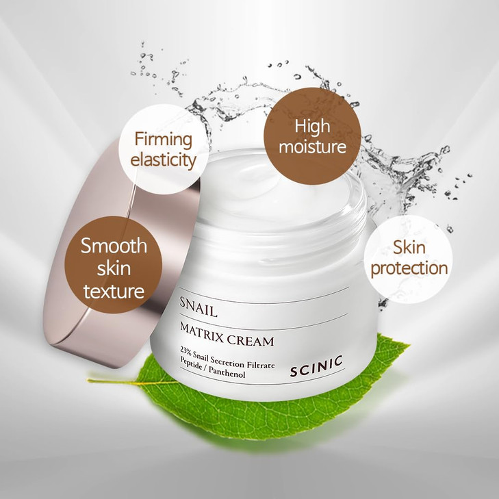SCINIC Snail Matrix Cream All Skin Types Women Hypoallergenic Moisture 50ml high moisture high elasticity snail nutrient