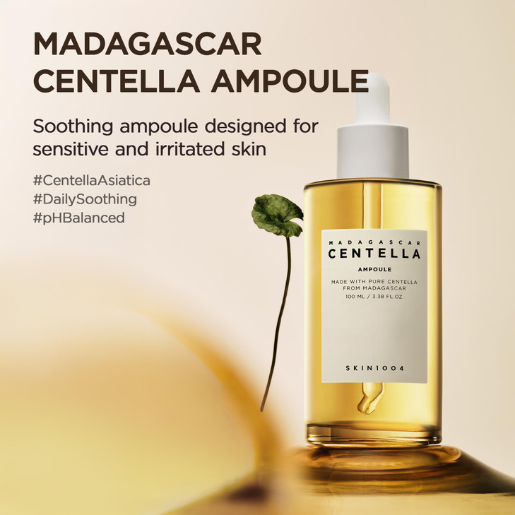 SKIN1004 Madagascar Centella Asiatica Ampoule Facial Serum 185 floz 55ml Soothes Acne Prone and Sensitive Skin