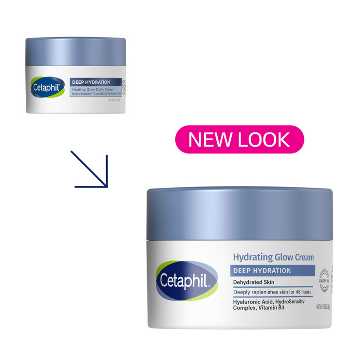 Cetaphil Deep Hydration Healthy Glow Daily Face Cream 17 oz 48 Hour Dry Skin Face Moisturizer for Sensitive Skin With Hy