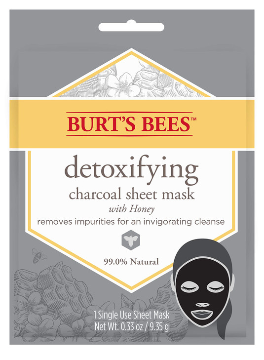 Burts Bees Detoxifying Charcoal Facial Sheet Mask Honey Single Use Package May Vary