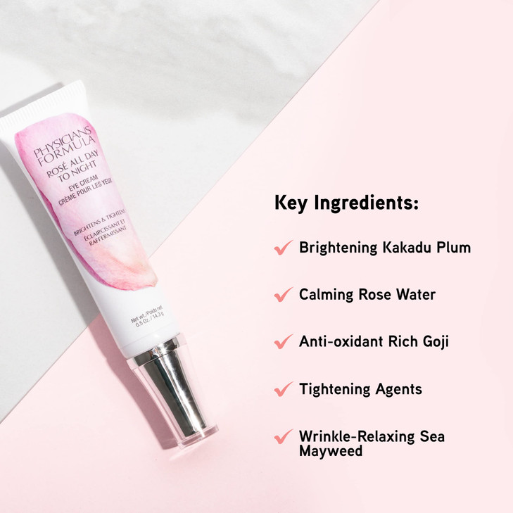 Physicians Formula Ros All Day To Night Eye Cream Dark Circles Puffiness Bags Under Eyes Wrinkles Dermatologist Tested C