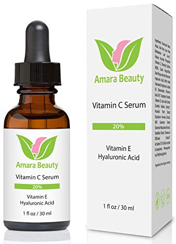 Vitamin C Serum for Face 20 with Hyaluronic Acid Vitamin E 1 fl oz
