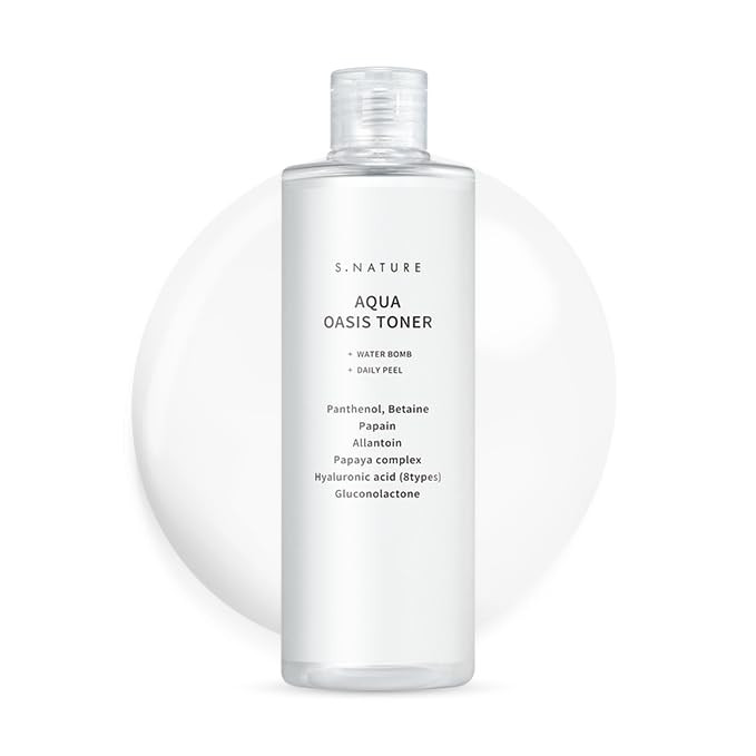 SNATURE Aqua Oasis Toner PHA Soothing and Calming SkinHydrating Refreshing Toner for All Skin Types Korean Skin Care Veg