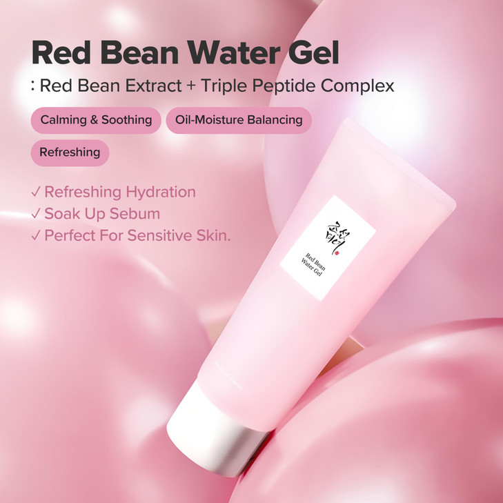 Beauty of Joseon Red Bean Water Gel Hydrating Peptide Hydro Boost Moisturizer for Acne Prone Dry Skin Korean Skin Care f