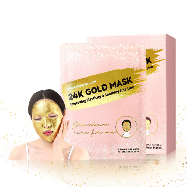 E5 24K Gold Foil Sheet Mask 8 pcs