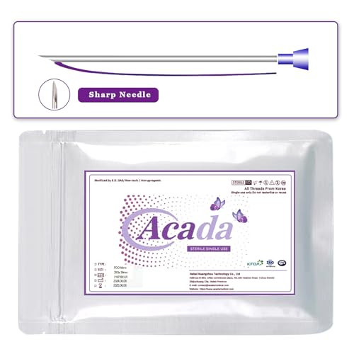 PHYMAT ACADA Pdo Threads 26G90mm Pdo Mono Threads 20Pcs Polydioxanone PDO Monofilament Absorbable Sutures Sterile Profes