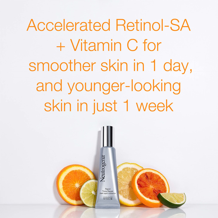 Neutrogena Rapid Tone Repair Retinol Vitamin C Dark Spot Corrector Face Serum Daily AntiWrinkle Dark Spot Corrector to B