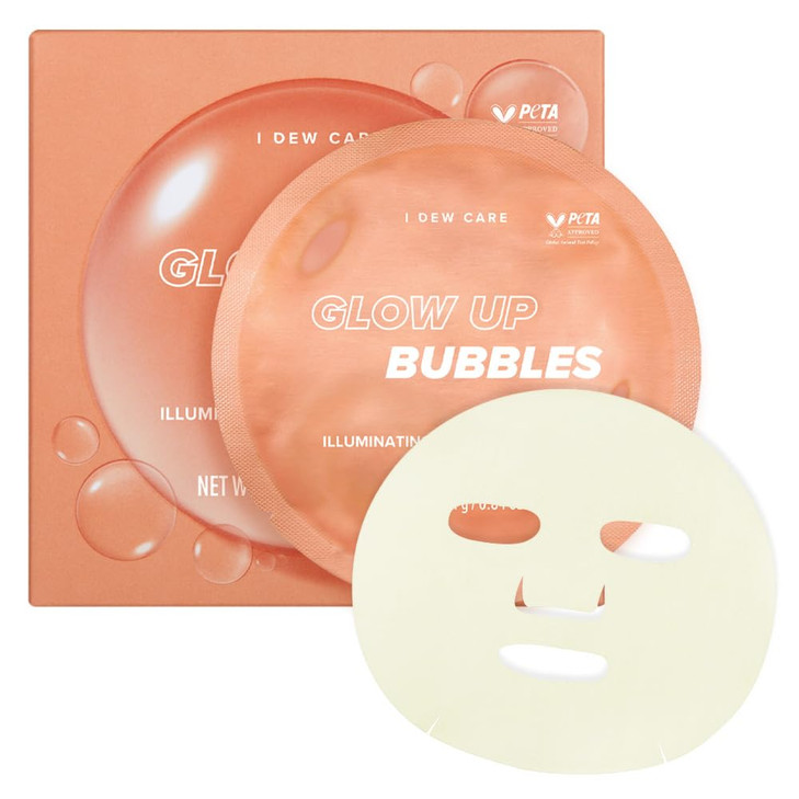 I DEW CARE Bubble Face Sheet Mask Korean Skincare for Brightening and Detox Skin Care with VitaminNiacinamide Hydrating