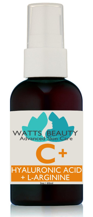 Watts Beauty Supercharged Vitamin C Serum with Moisturizing Hyaluronic Acid Advanced Antioxidant Face and Body Serum 2 o
