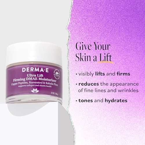 Derma E Firming DMAE Moisturizer Copper Peptides Resveratrol Kakadu Plum Supports Collagen and Elastin Health Vegan Faci