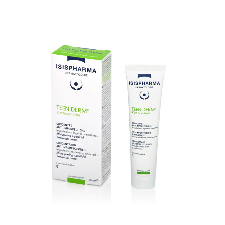 ISIS Pharma TEEN DERM K CONCENTRATE active serum 30ml for Oily skin with imperfections Treat severe to serious acne