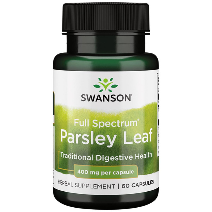 Swanson Full-Spectrum Parsley Leaf Extract - Herbal Supplement Promoting Digestive Health - Natural Formula Supporting GI Tract Health - (60 Capsules