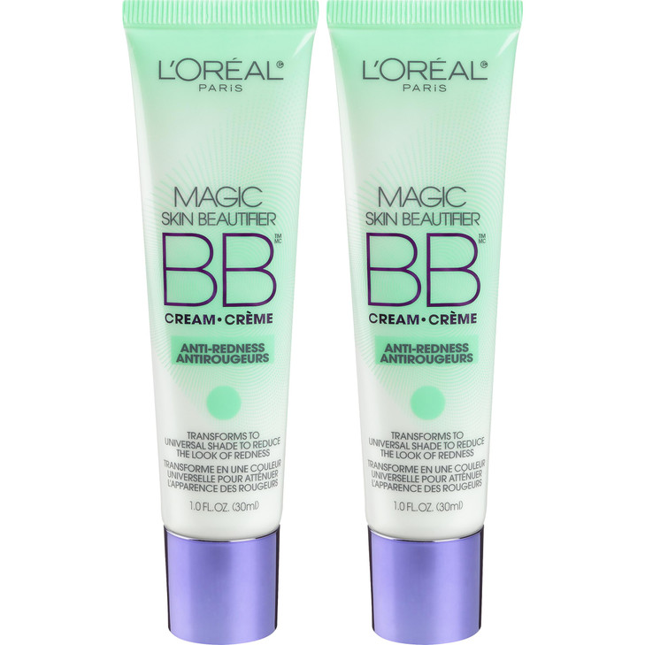 LOral Paris Makeup Magic Skin Beautifier BB Cream Tinted Moisturizer AntiRedness 1 fl oz 2 Count