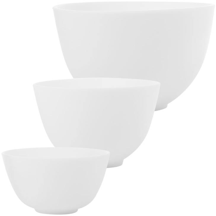 FOMIYES 3Pcs Silicone Facial Mask Mixing Bowls 523 Inch Odorless NonSlip Unbreakable Cosmetic Beauty Tool for Diy Skinca