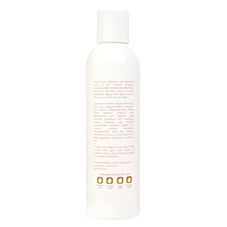 Dew Girl Daily Face Moisturizer Lotion for Teens and Kids Skin Natural For Everyday and Dry Skin Gentle with Aloe Coconu