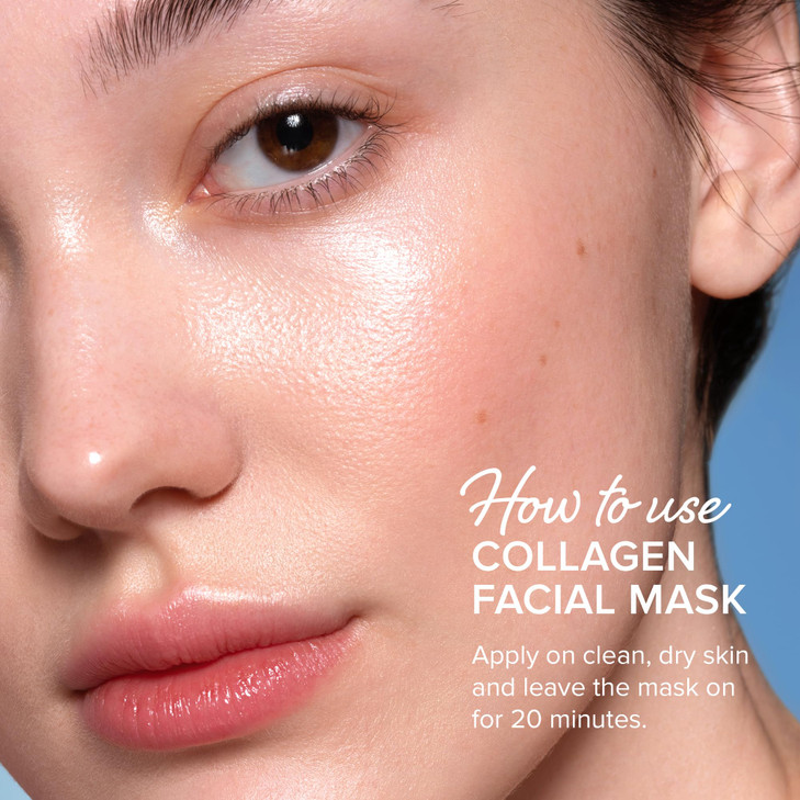 MAREE Collagen Facial Mask with Hyaluronic Acid Sheet Face Mask Skincare Centella Asiatica Green Red Algae Extract Hydra