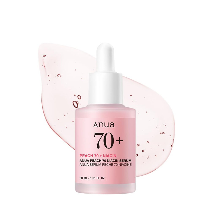 Anua Peach 70 Niacinamide Serum Daily Glow Serum For Face Skin Tone Dullness Care with Vitamin B12 Lightweight Hydrating