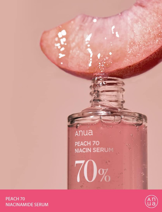Anua Peach 70 Niacinamide Serum Daily Glow Serum For Face Skin Tone Dullness Care with Vitamin B12 Lightweight Hydrating