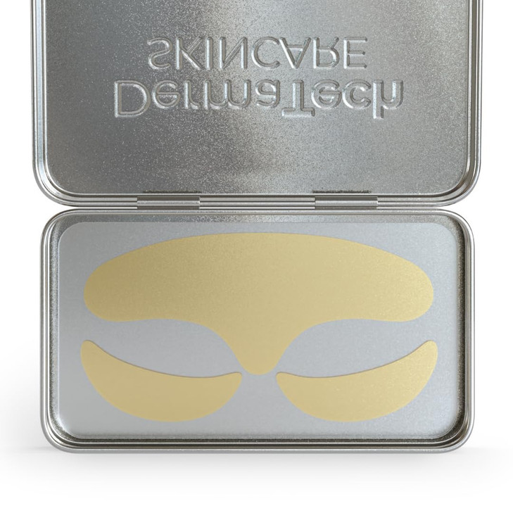 DermaTech Skincare Reusable Silicone Face Patches Set EcoFriendly Forehead Wrinkle Patches with Tin Case 100 Silicone Re