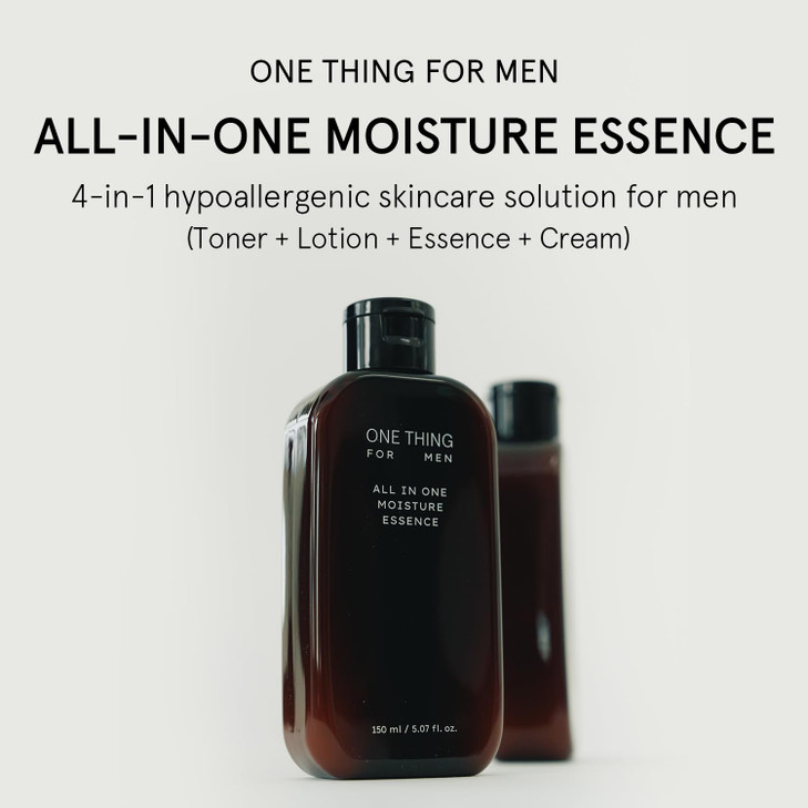 ONE THING FOR MEN All in One Moisture Essence 507 Fl Oz 4in1 Soothing Mens Face Moisturizer Toner Aftershave Lotion Dail