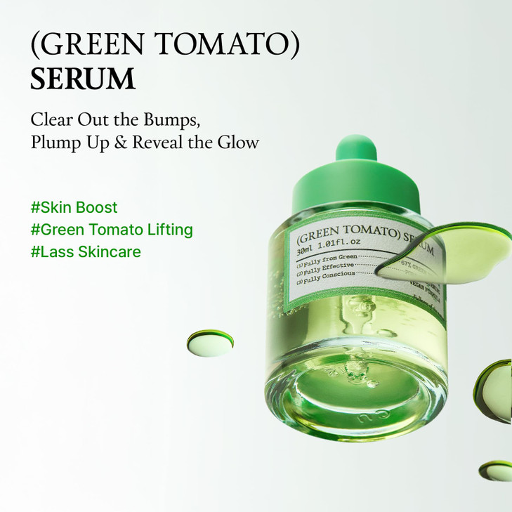 FULLY Green Tomato Serum Pore Tightening with 67 Green Tomato Extract Vit C and PHA Elastcity Boosting and Skin Moisturi