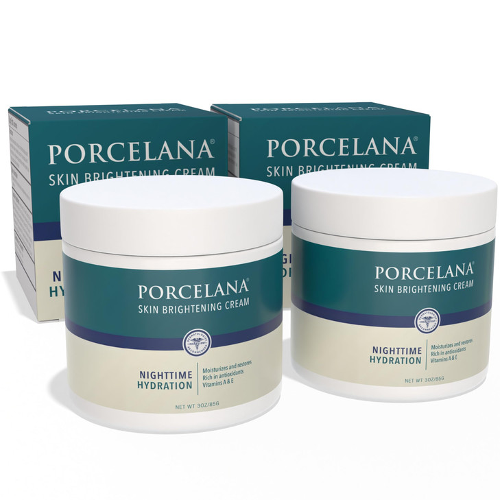Porcelana Nighttime Hydration Cream Updated Formula Fades Dark Spots Evens Skin Tone For Sun or Age Spots Acne Scarring