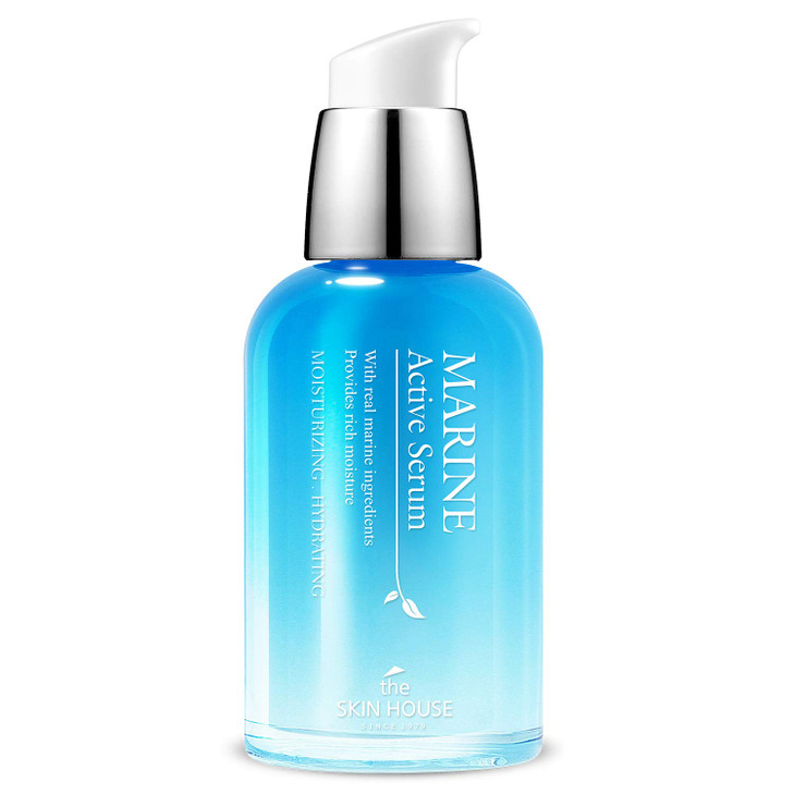 THE SKIN HOUSE Marine Active Serum 169 floz Deep Hydration Moisturizing Ceramide Hyaluronic Acid Algae Pearl Korean Skin