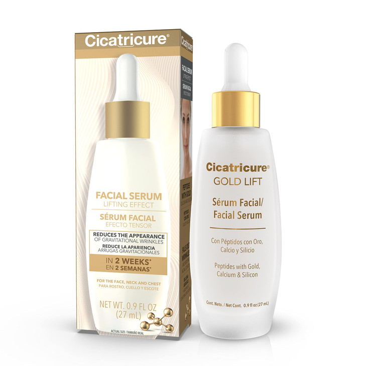 Cicatricure Gold Lift Facial Serum with Lifting Effect for Face Neck Chest Anti Aging Skin Care Hydrating Firming Tighte