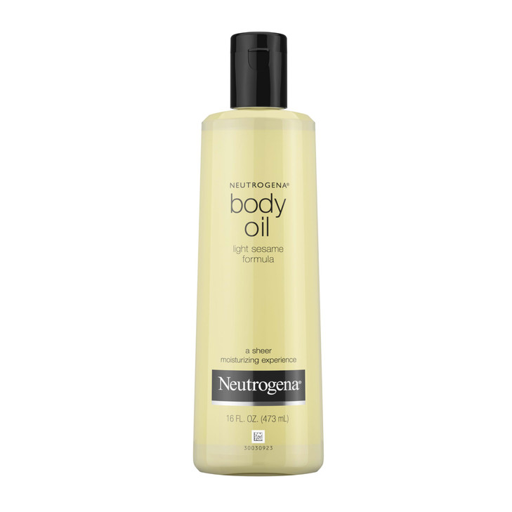 Neutrogena Body Oil Light Sesame Formula 16 fl oz Radiant Glow Moisturizer for Dry Skin Bath Shower Oil For Smooth and H