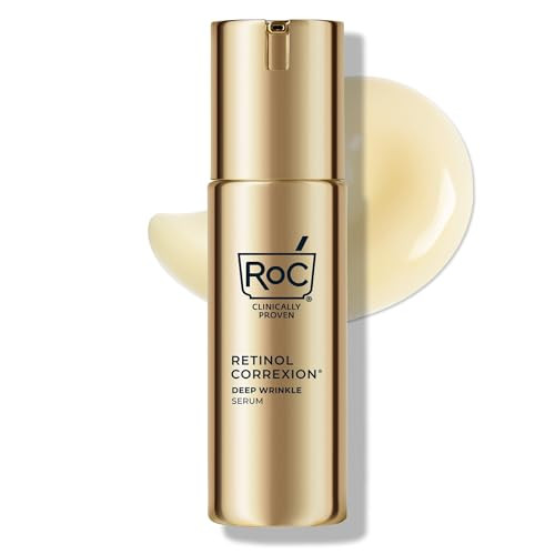 RoC Retinol Correxion Deep Wrinkle Retinol Face Serum with Ascorbic Acid AntiAging Treatment for Fine Lines Dark Spots P