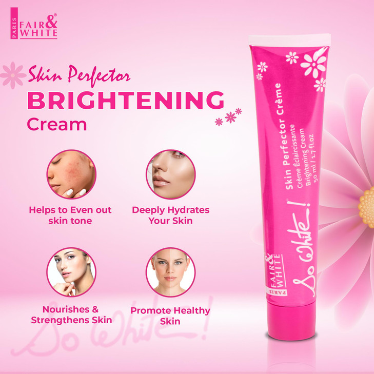 Fair and White So White Perfector Cream 17 fl oz 50ml Skin Brightening Face Cream Formulated for Moisturizing and Nouris