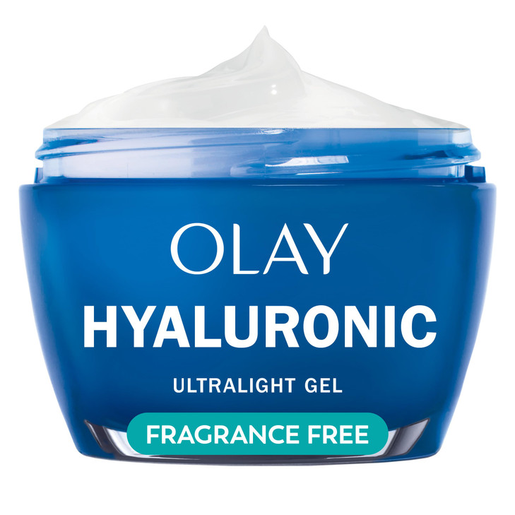 Olay Hyaluronic Acid Face Moisturizer Instant Hydration for Women FragranceFree Dry Skin Solution Glowing Smoothing Plum