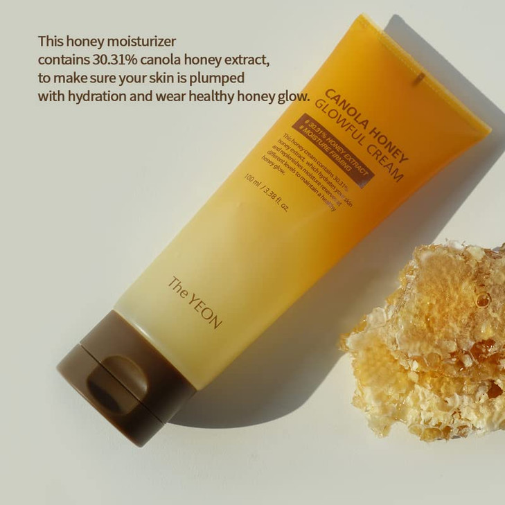 The Yeon Canola Honey Glowful Cream100 mlNet wt 338 oz Intensely moisturizing sluggingworthy cream Korean skincare