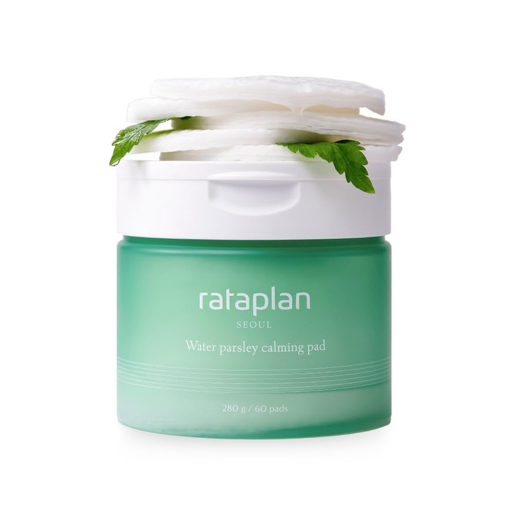 RATAPLAN Water Parsley Calming Pad Hypoallergenic Soothing Pad Dead Skin Care Replenish Moisture Korean Skincare 60pads