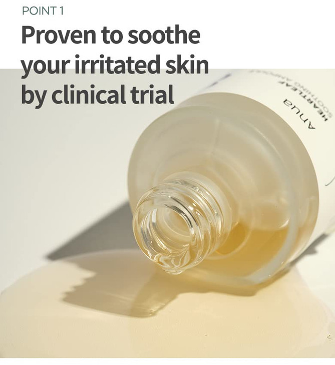 Anua Heartleaf 80 Soothing Ampoule Hydration Facial Serum for Glass Skin Panthenol Hyaluronic Acid NonGreasy Gentle Form
