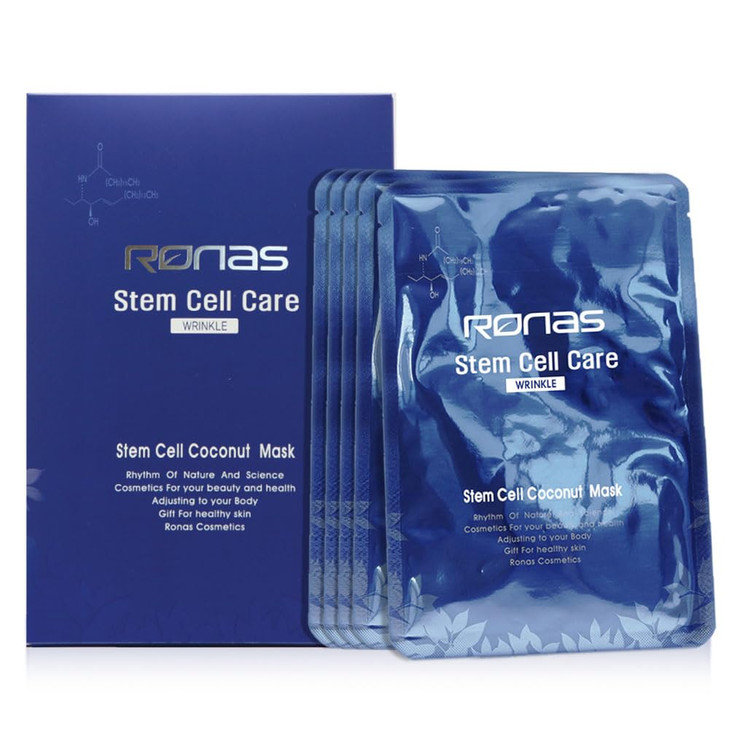 Ronas Stem Cell Coconut Gel Mask 5 pack Anti Aging Moisturizing Rejuvenating Sunburn Treatment Korean Cosmetics