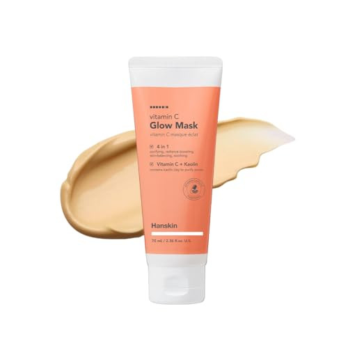 Hanskin Vitamin C Glow Mask Korean Clay Mask for Glowing Balanced Skin RadianceBoosting Hydrating PorePurifying WashOff