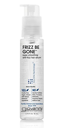 GIOVANNI ECO CHIC Frizz Be Gone Super Smoothing AntiFrizz Hair Serum Adds Shine Seals in Color Infused with Natural Bota