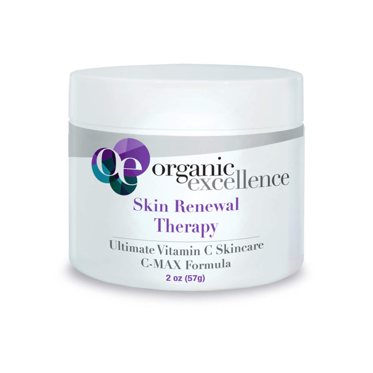 Organic Excellence Skin Renewal Therapy Vitamin C Face Neck Cream Moisturizer to Stimulate Collagen Production and Incre