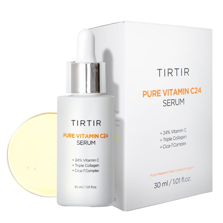 TIRTIR Pure Vitamin C 24 Face Serum Dark Spot Remover for Sensitive Skin with Collagen Anti Aging Even out Skin Tone Non
