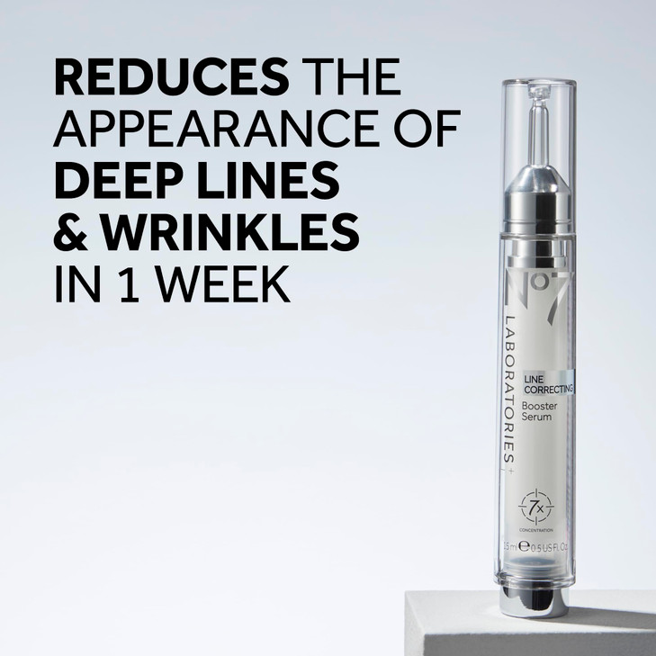 No7 Laboratories Line Correcting Booster Serum Potent Collagen Peptide Serum for Fine Lines and Wrinkles Moisturizing Fo