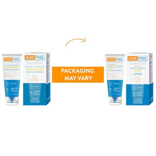 AcneFree Acne Clearing Mask 35 Sulfur Acne Treatment Absorbs Excess Oil and Unclogs Pores with Vitamin C Bentonite and Z